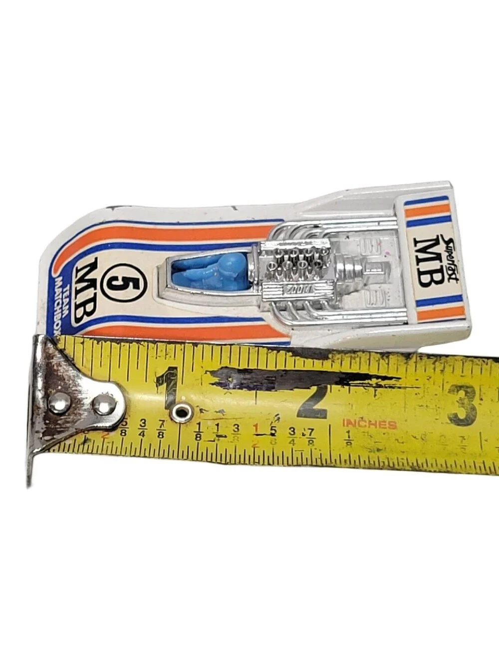Lesney Matchbox Superfast Hi-Tailer #5  No. 56 1974 White Blue Driver - England